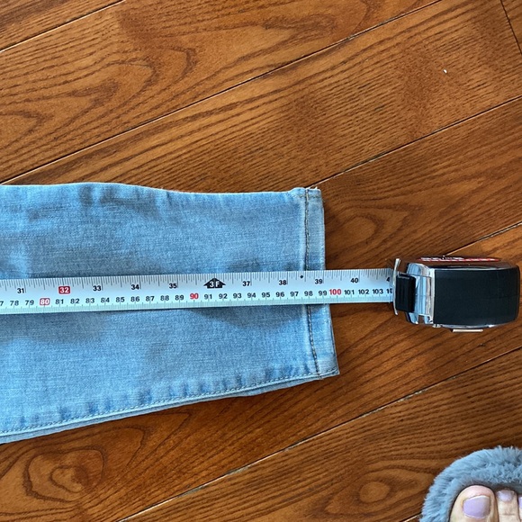 Knox Rose ladies cropped faded jeans. Size 12. Colourful side stripe. High rise. - Picture 14 of 14